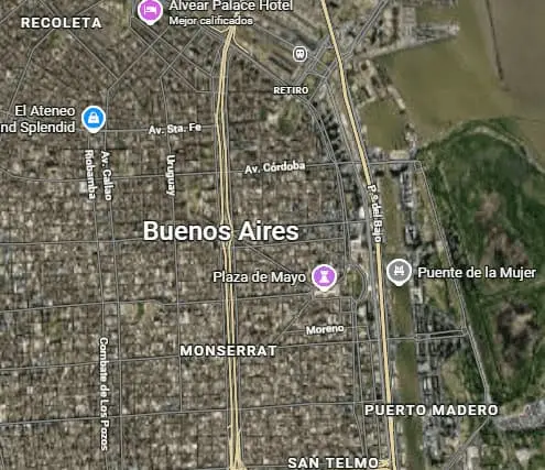 Ubicación de la barbería en Buenos Aires